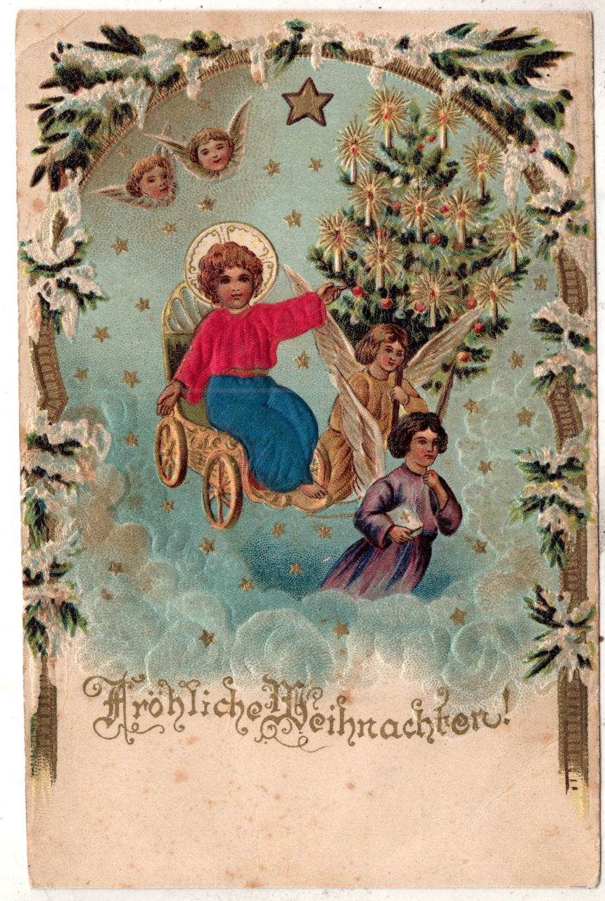 Cartolina Buon Natale / anno. Frohe Weihnachten / Neues Jahr. Merry Christmas & Happy New Year | Collezionissimo