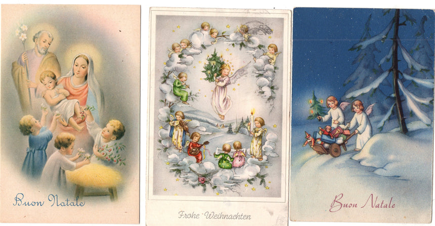Cartolina Buon Natale / anno. Frohe Weihnachten / Neues Jahr. Merry Christmas & Happy New Year | Collezionissimo