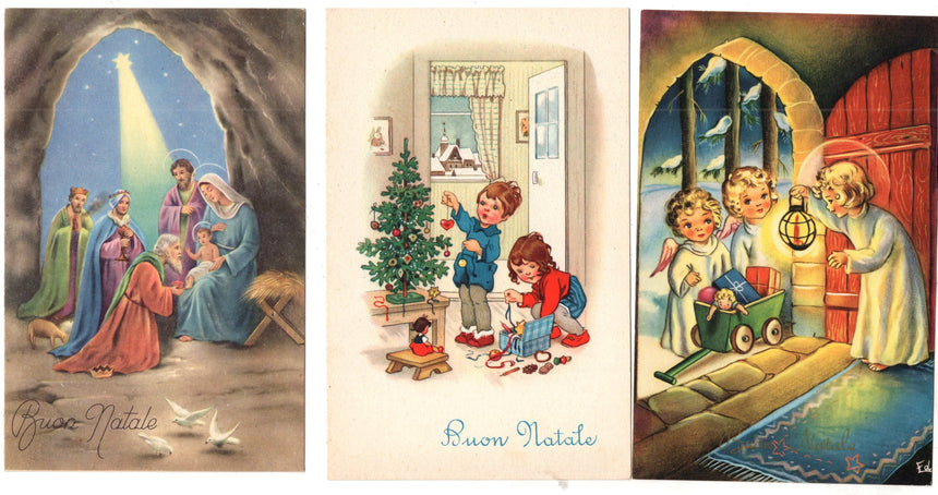 Cartolina Buon Natale / anno. Frohe Weihnachten / Neues Jahr. Merry Christmas & Happy New Year | Collezionissimo