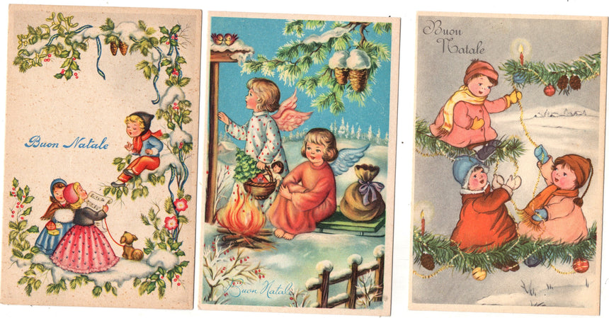 Cartolina Buon Natale / anno. Frohe Weihnachten / Neues Jahr. Merry Christmas & Happy New Year | Collezionissimo