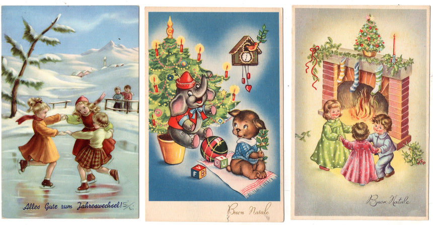 Cartolina Buon Natale / anno. Frohe Weihnachten / Neues Jahr. Merry Christmas & Happy New Year | Collezionissimo