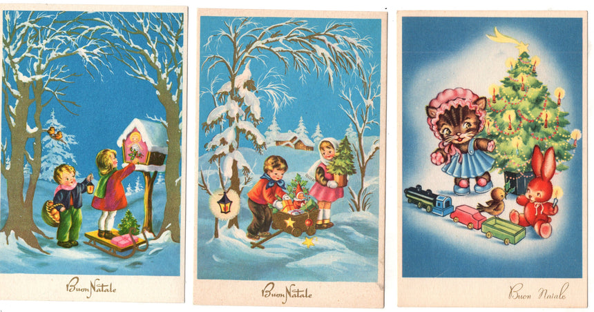 Cartolina Buon Natale / anno. Frohe Weihnachten / Neues Jahr. Merry Christmas & Happy New Year | Collezionissimo