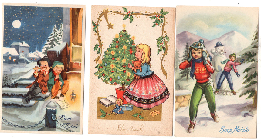 Cartolina Buon Natale / anno. Frohe Weihnachten / Neues Jahr. Merry Christmas & Happy New Year | Collezionissimo