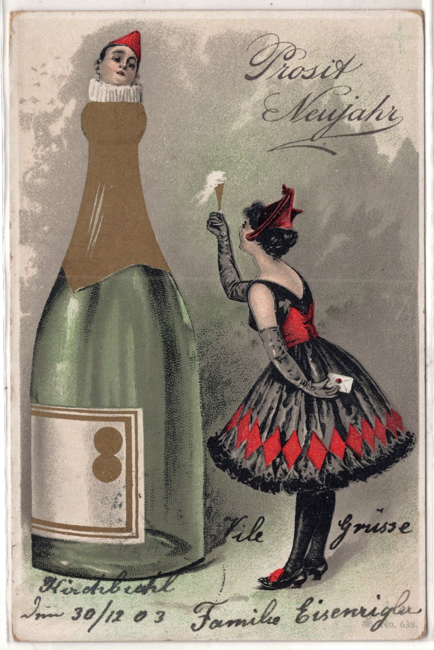 Cartolina Buon Natale / anno. Frohe Weihnachten / Neues Jahr. Merry Christmas & Happy New Year | Collezionissimo