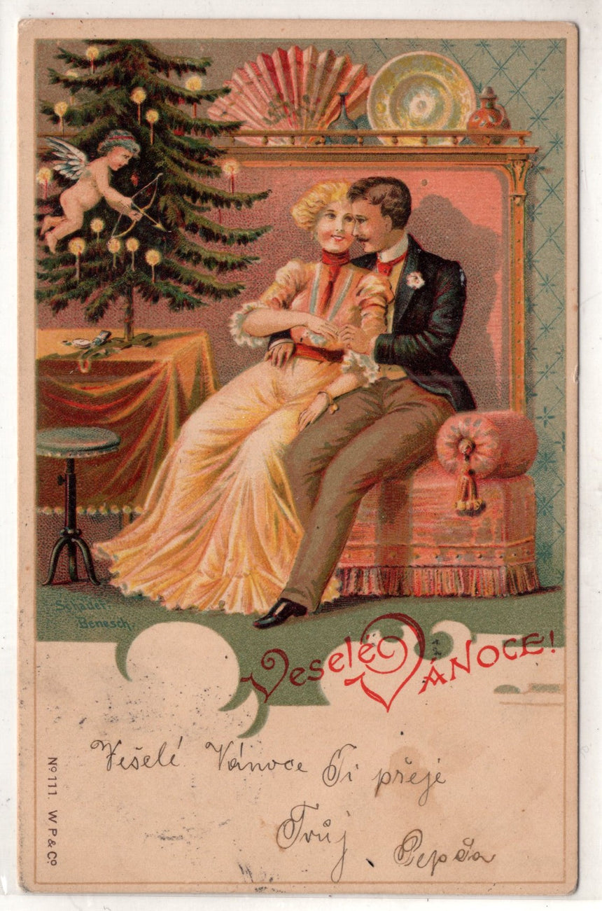 Cartolina Buon Natale / anno. Frohe Weihnachten / Neues Jahr. Merry Christmas & Happy New Year | Collezionissimo