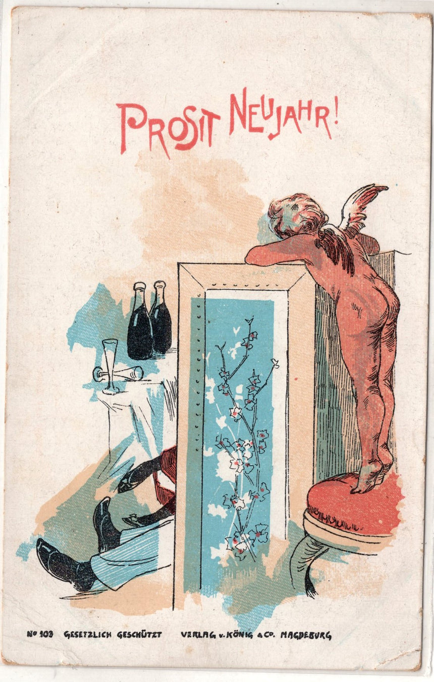 Cartolina Buon Natale / anno. Frohe Weihnachten / Neues Jahr. Merry Christmas & Happy New Year | Collezionissimo