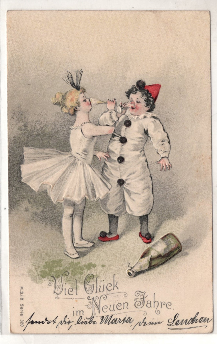 Cartolina Buon Natale / anno. Frohe Weihnachten / Neues Jahr. Merry Christmas & Happy New Year | Collezionissimo