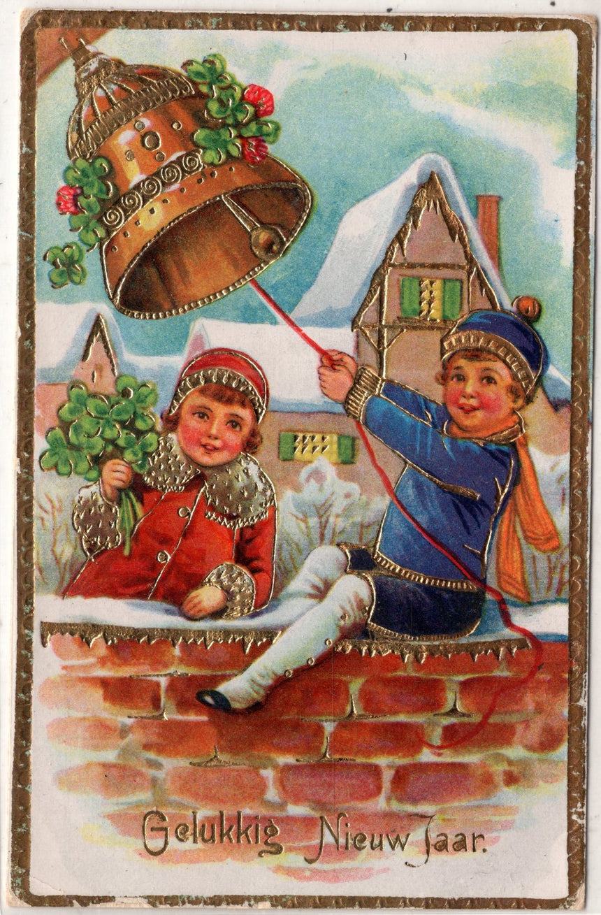 Cartolina Buon Natale / anno. Frohe Weihnachten / Neues Jahr. Merry Christmas & Happy New Year | Collezionissimo