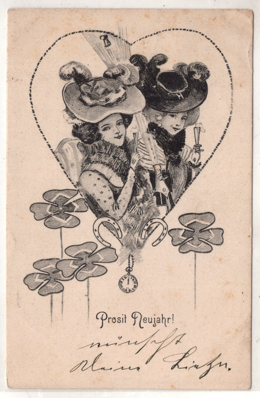 Cartolina Buon Natale / anno. Frohe Weihnachten / Neues Jahr. Merry Christmas & Happy New Year | Collezionissimo