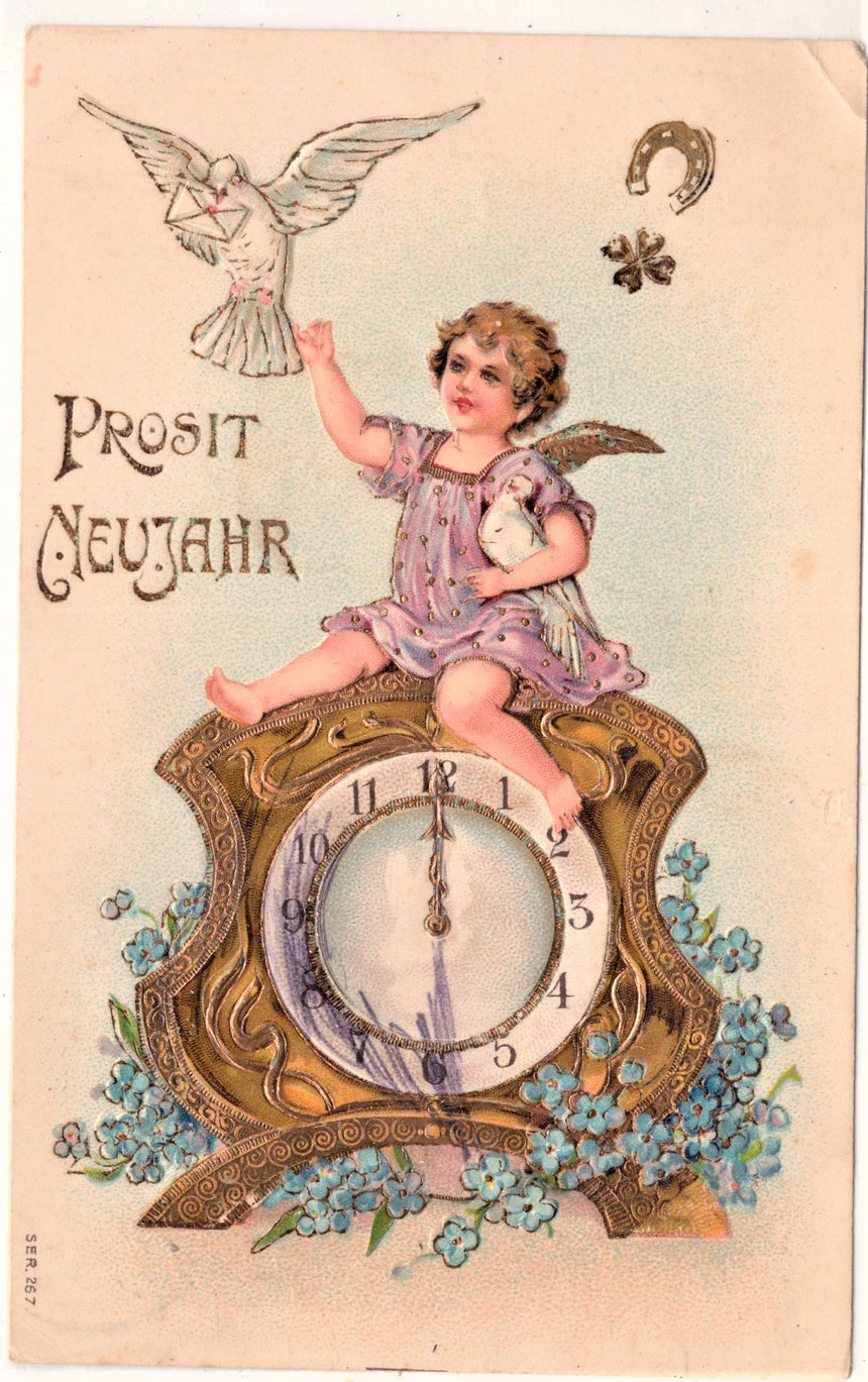 Cartolina Buon Natale / anno. Frohe Weihnachten / Neues Jahr. Merry Christmas & Happy New Year | Collezionissimo