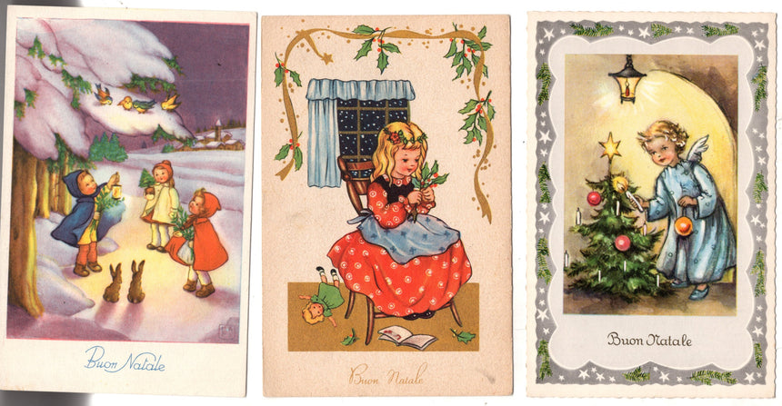 Cartolina Buon Natale / anno. Frohe Weihnachten / Neues Jahr. Merry Christmas & Happy New Year | Collezionissimo