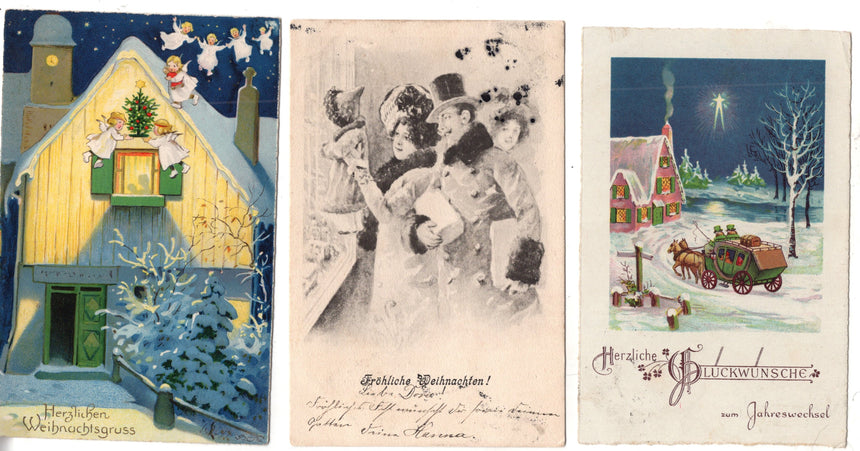 Cartolina Buon Natale / anno. Frohe Weihnachten / Neues Jahr. Merry Christmas & Happy New Year | Collezionissimo