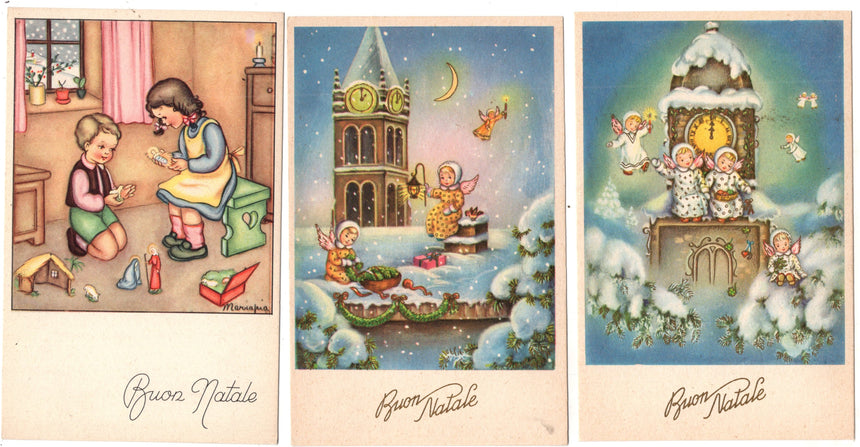 Cartolina Buon Natale / anno. Frohe Weihnachten / Neues Jahr. Merry Christmas & Happy New Year | Collezionissimo