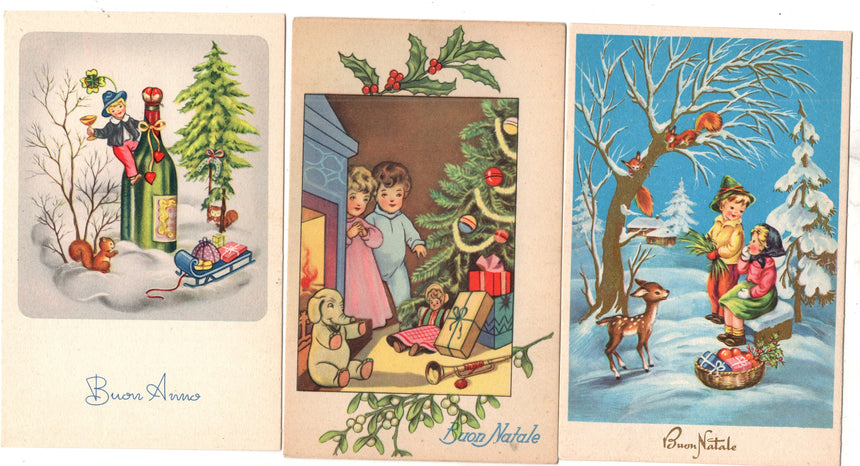 Cartolina Buon Natale / anno. Frohe Weihnachten / Neues Jahr. Merry Christmas & Happy New Year | Collezionissimo