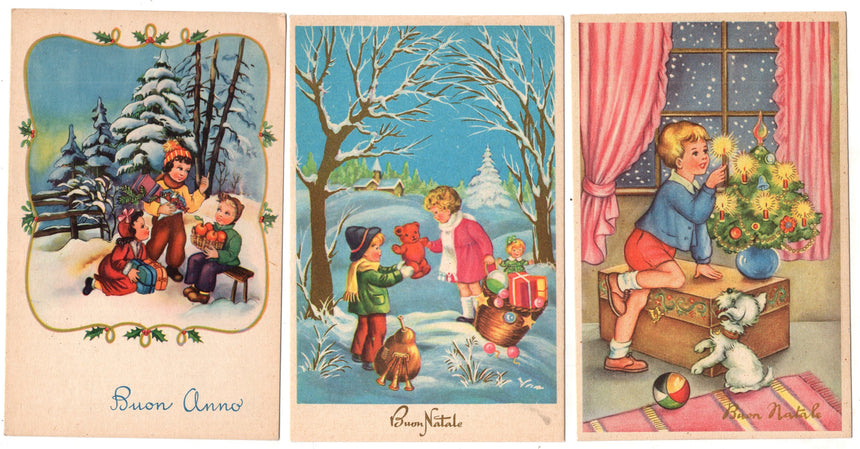 Cartolina Buon Natale / anno. Frohe Weihnachten / Neues Jahr. Merry Christmas & Happy New Year | Collezionissimo