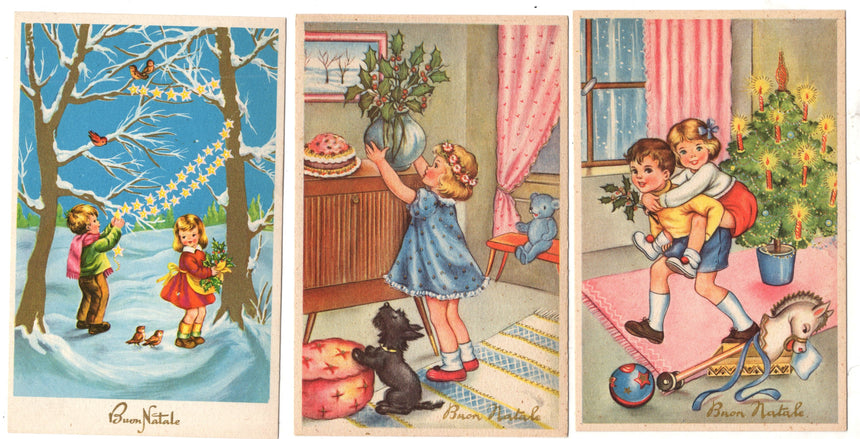 Cartolina Buon Natale / anno. Frohe Weihnachten / Neues Jahr. Merry Christmas & Happy New Year | Collezionissimo