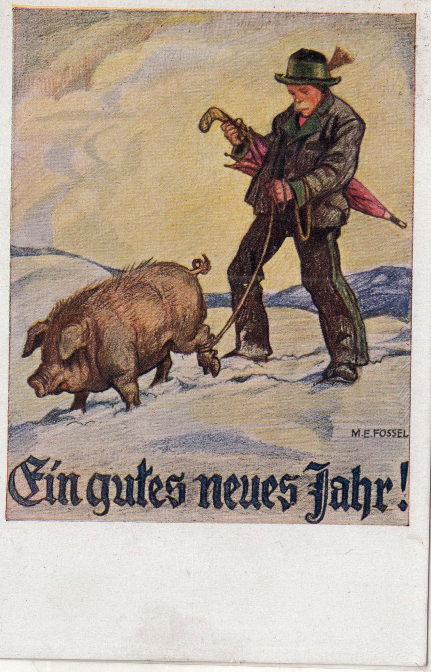 Cartolina Buon Natale / anno. Frohe Weihnachten / Neues Jahr. Merry Christmas & Happy New Year | Collezionissimo