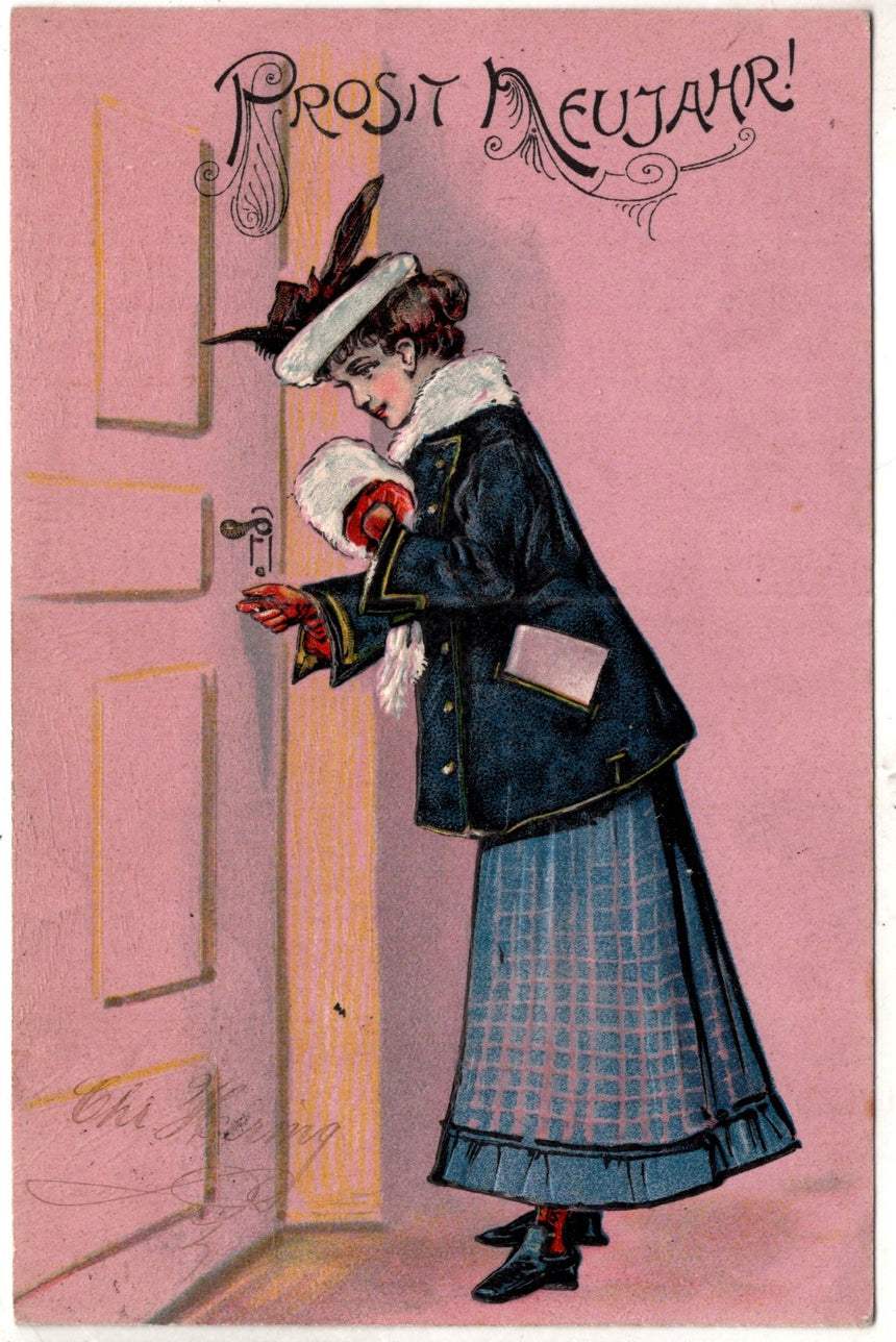 Cartolina Buon Natale / anno. Frohe Weihnachten / Neues Jahr. Merry Christmas & Happy New Year | Collezionissimo