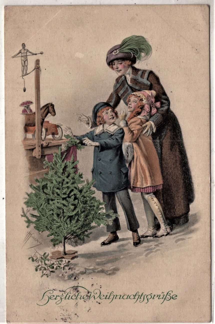 Cartolina Buon Natale / anno. Frohe Weihnachten / Neues Jahr. Merry Christmas & Happy New Year | Collezionissimo