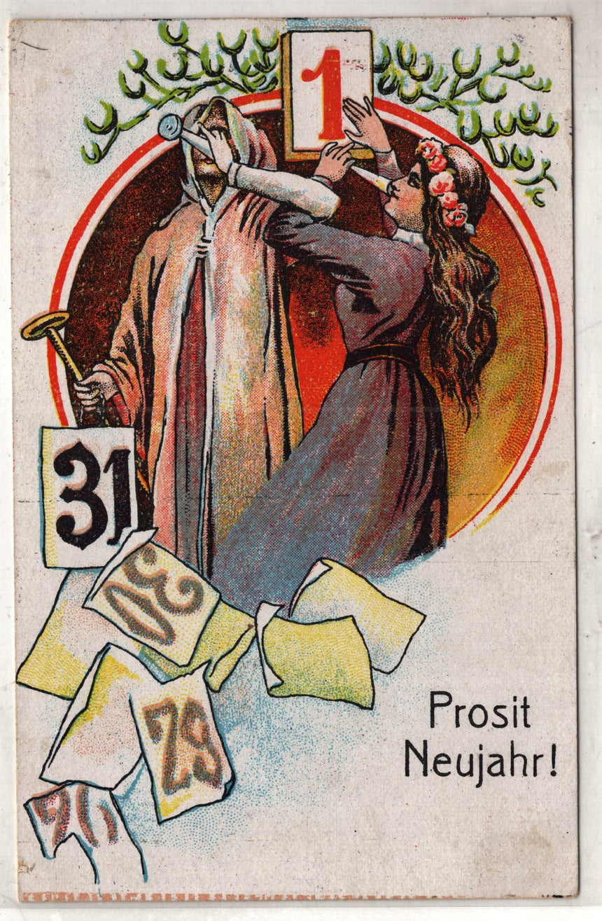 Cartolina Buon Natale / anno. Frohe Weihnachten / Neues Jahr. Merry Christmas & Happy New Year | Collezionissimo