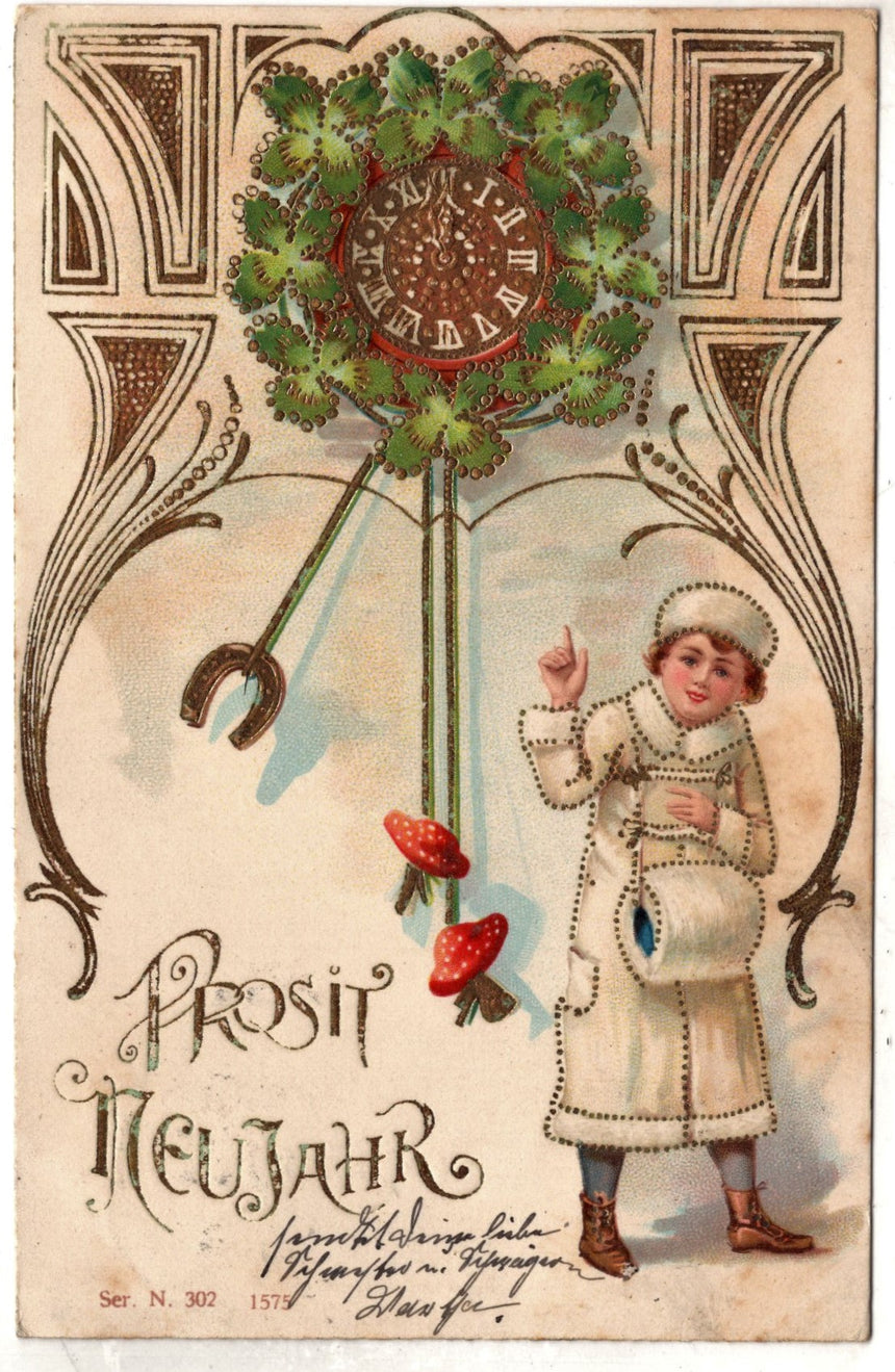 Cartolina Buon Natale / anno. Frohe Weihnachten / Neues Jahr. Merry Christmas & Happy New Year | Collezionissimo