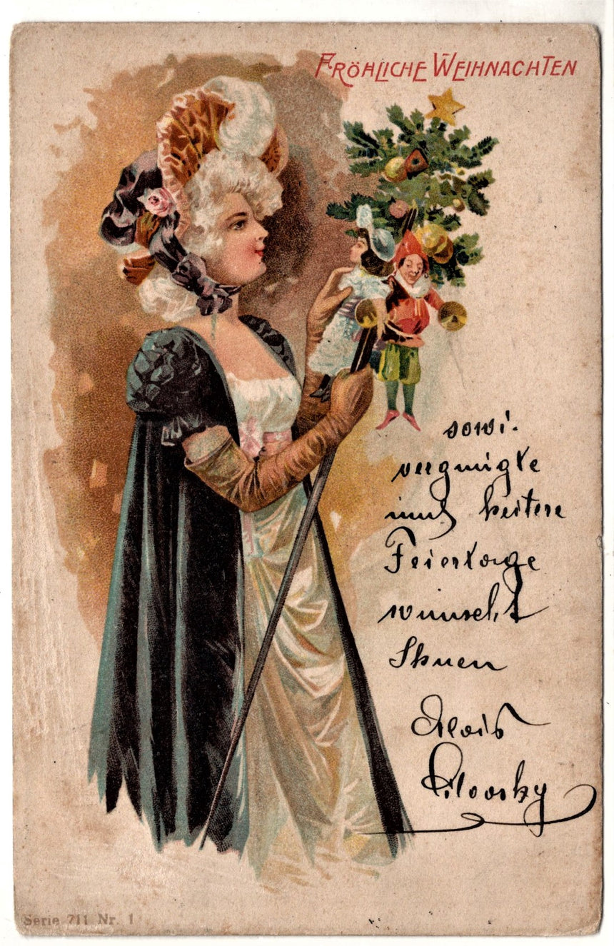 Cartolina Buon Natale / anno. Frohe Weihnachten / Neues Jahr. Merry Christmas & Happy New Year | Collezionissimo