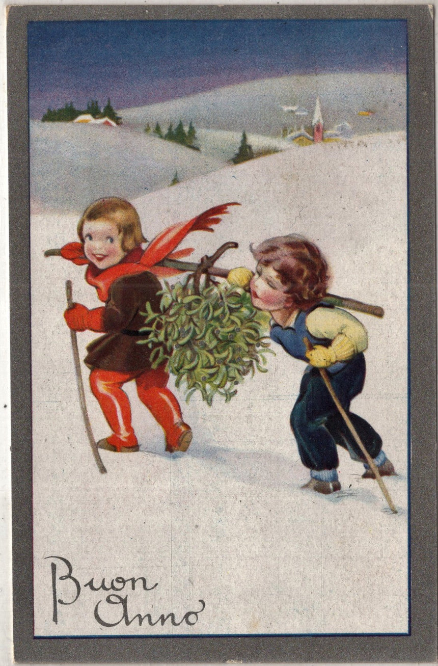 Cartolina Buon Natale / anno. Frohe Weihnachten / Neues Jahr. Merry Christmas & Happy New Year | Collezionissimo