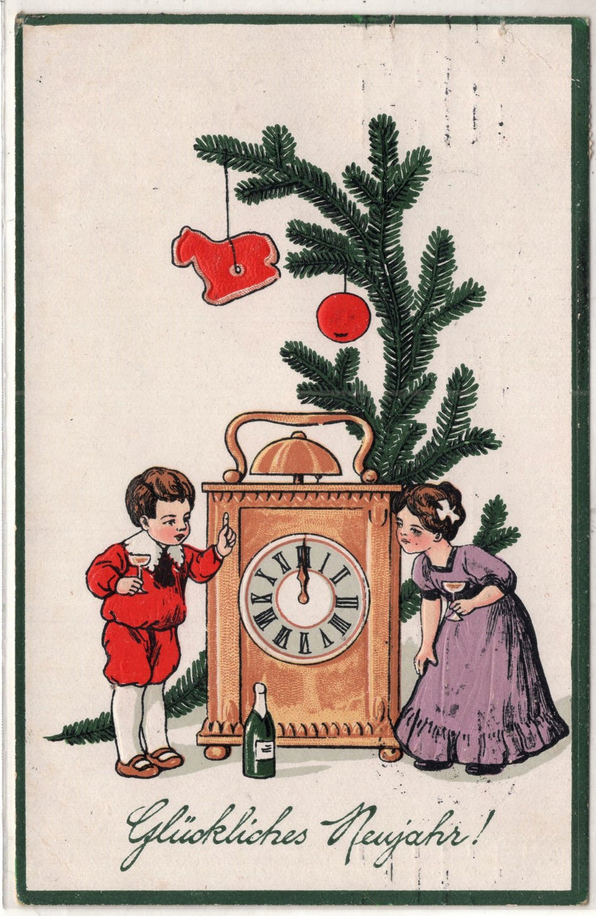 Cartolina Buon Natale / anno. Frohe Weihnachten / Neues Jahr. Merry Christmas & Happy New Year | Collezionissimo