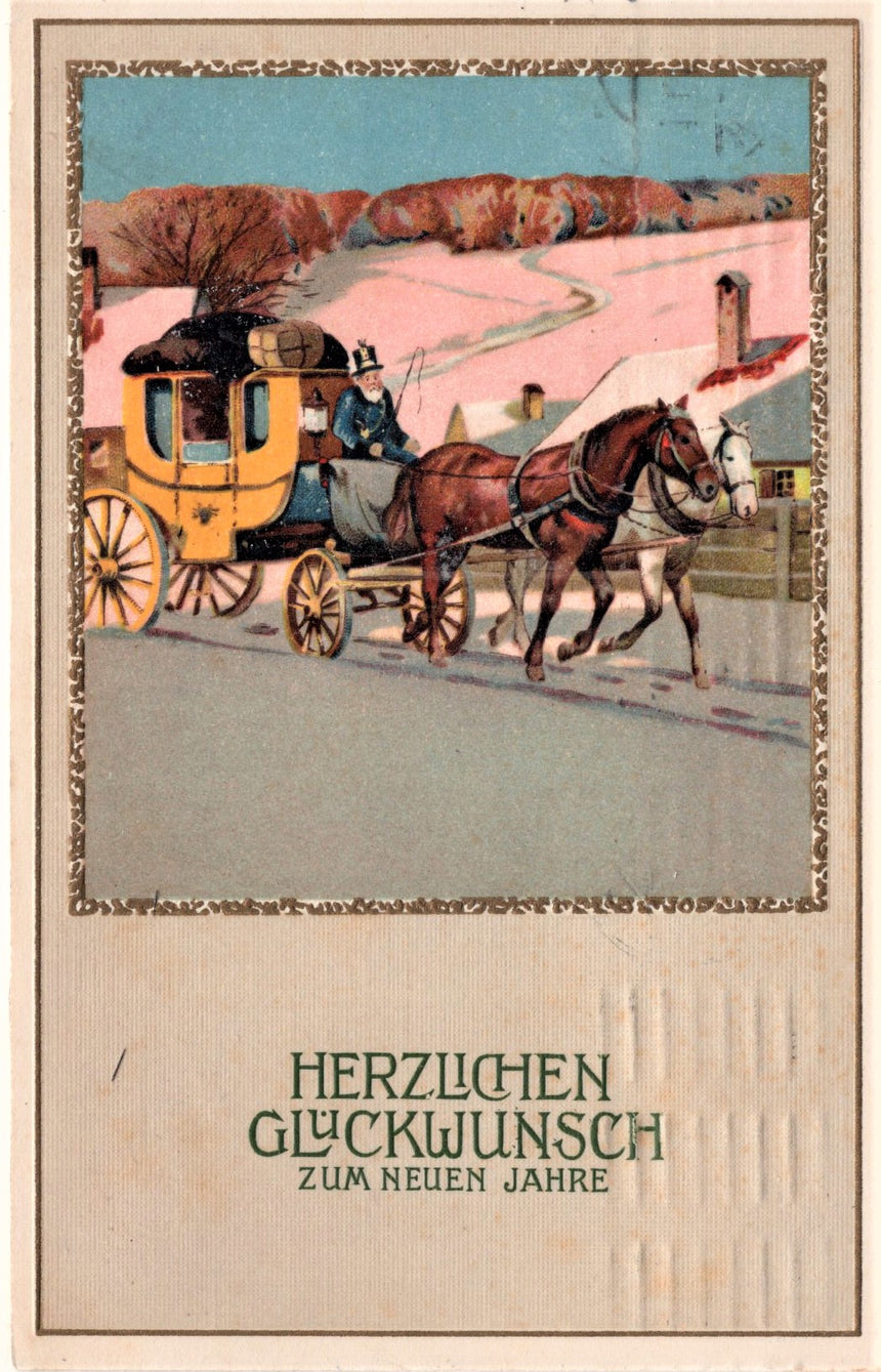 Cartolina Buon Natale / anno. Frohe Weihnachten / Neues Jahr. Merry Christmas & Happy New Year | Collezionissimo