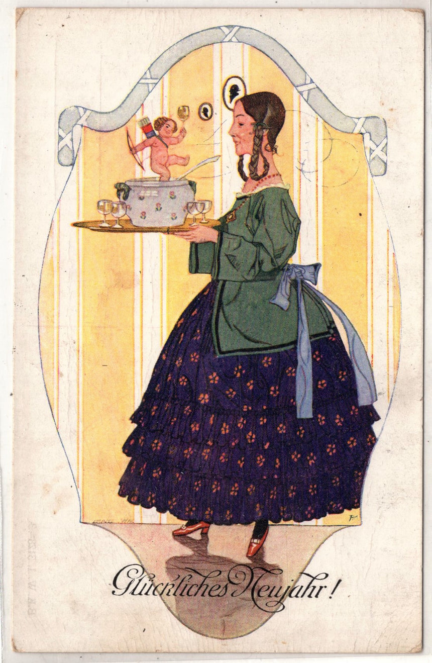 Cartolina Buon Natale / anno. Frohe Weihnachten / Neues Jahr. Merry Christmas & Happy New Year | Collezionissimo