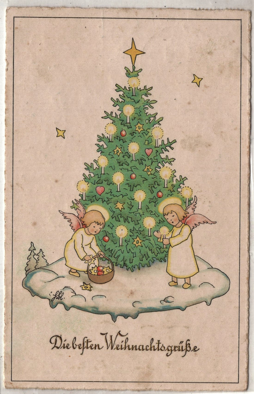 Cartolina Buon Natale / anno. Frohe Weihnachten / Neues Jahr. Merry Christmas & Happy New Year | Collezionissimo