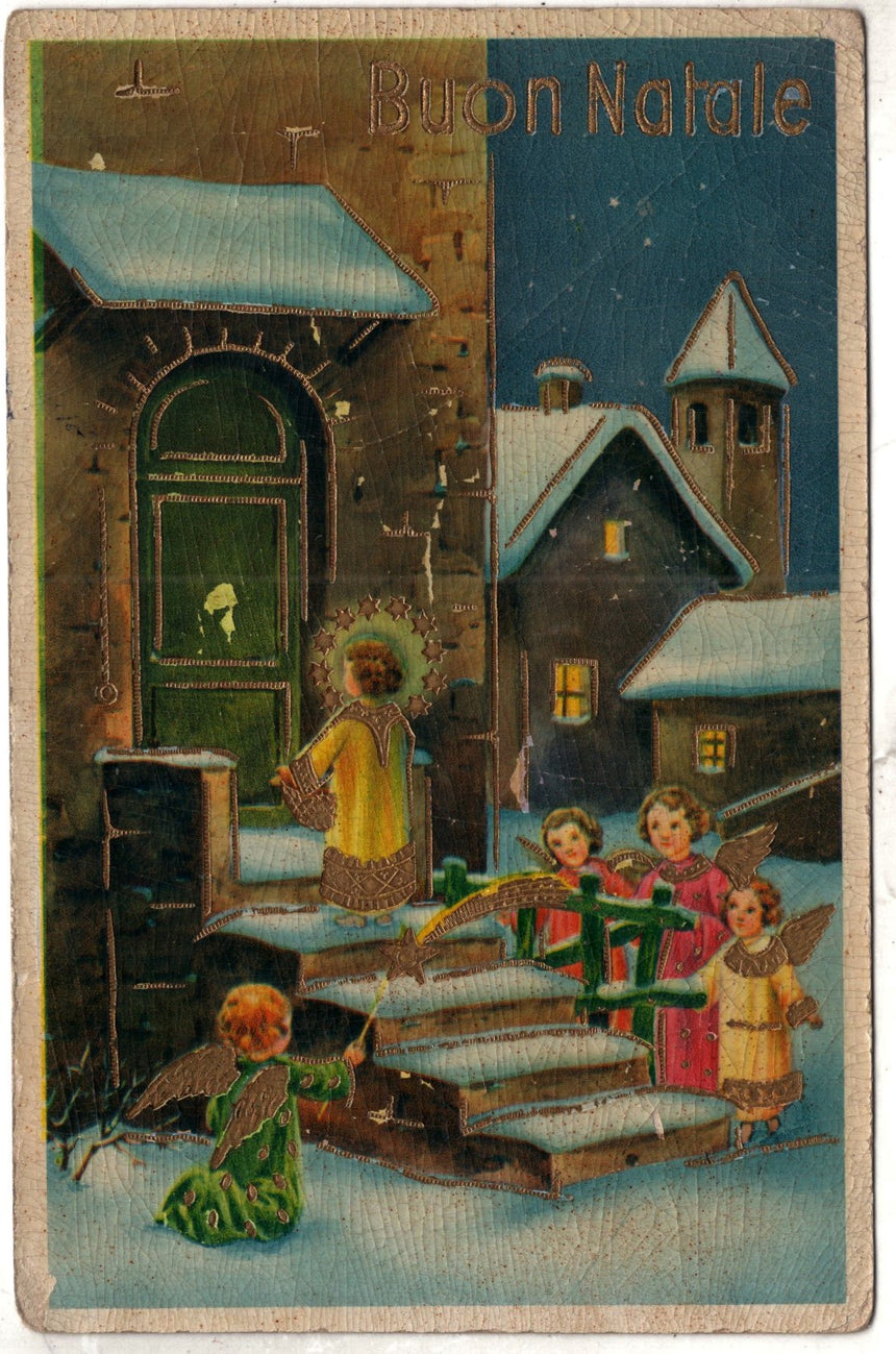 Cartolina Buon Natale / anno. Frohe Weihnachten / Neues Jahr. Merry Christmas & Happy New Year | Collezionissimo