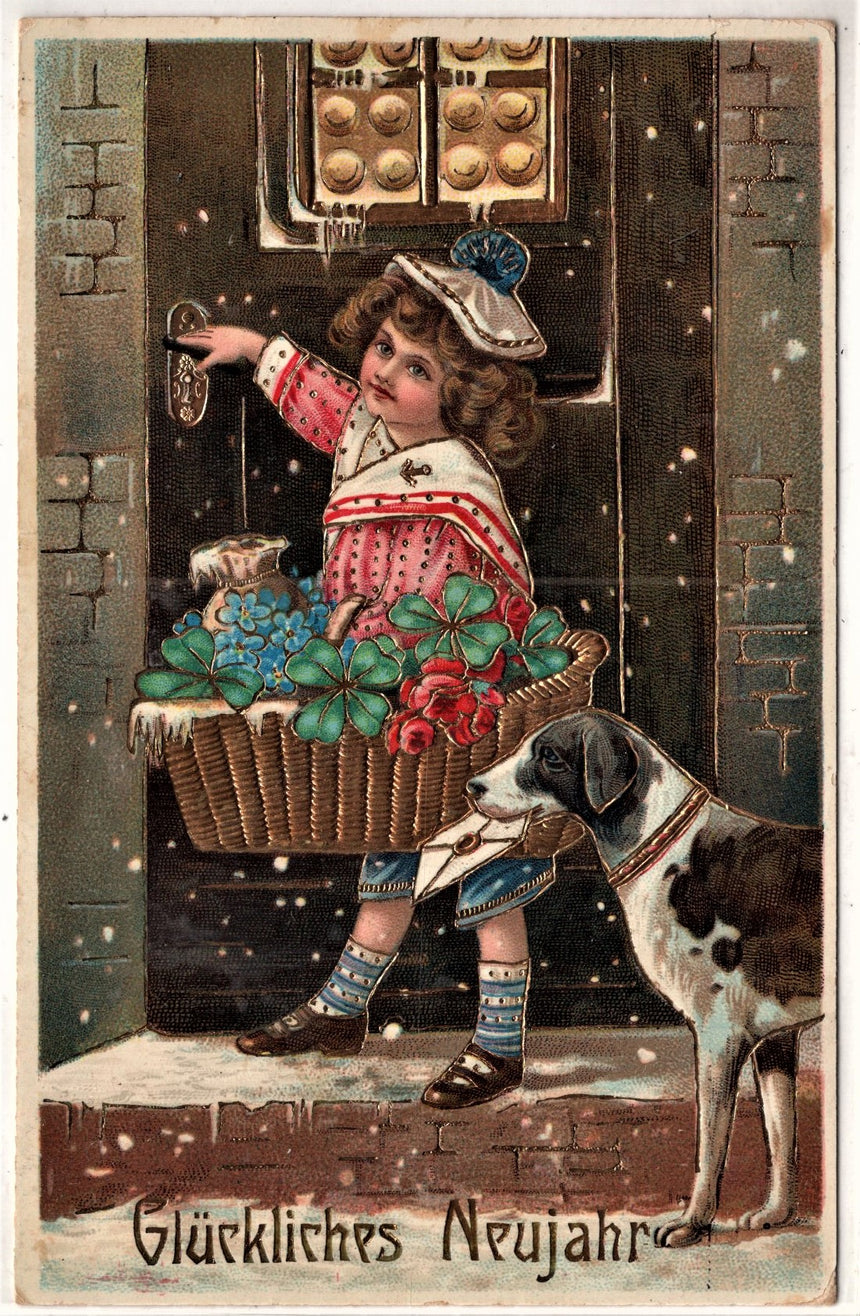 Cartolina Buon Natale / anno. Frohe Weihnachten / Neues Jahr. Merry Christmas & Happy New Year | Collezionissimo