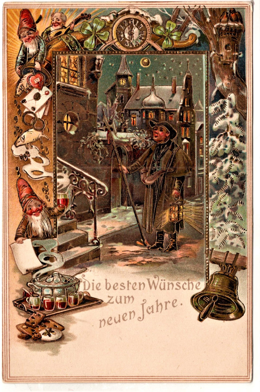 Cartolina Buon Natale / anno. Frohe Weihnachten / Neues Jahr. Merry Christmas & Happy New Year | Collezionissimo