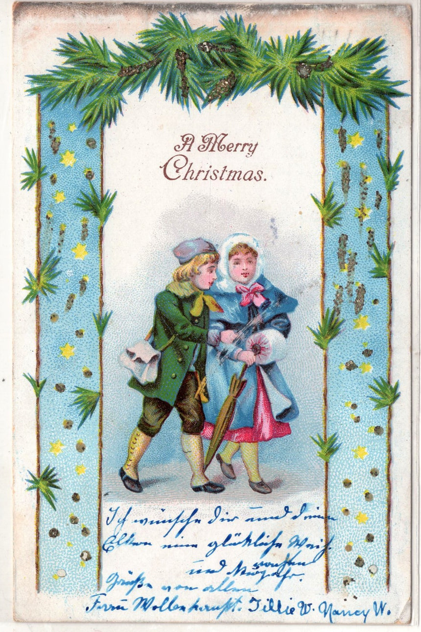 Cartolina Buon Natale / anno. Frohe Weihnachten / Neues Jahr. Merry Christmas & Happy New Year | Collezionissimo