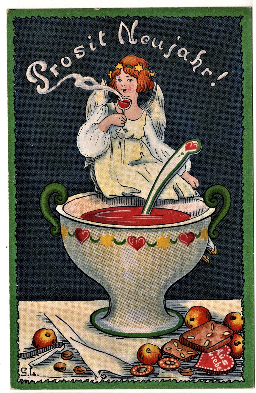 Cartolina Buon Natale / anno. Frohe Weihnachten / Neues Jahr. Merry Christmas & Happy New Year | Collezionissimo