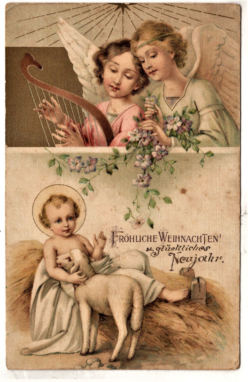 Cartolina Buon Natale / anno. Frohe Weihnachten / Neues Jahr. Merry Christmas & Happy New Year | Collezionissimo