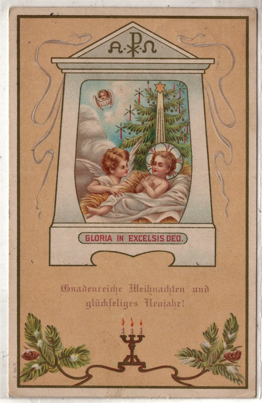 Cartolina Buon Natale / anno. Frohe Weihnachten / Neues Jahr. Merry Christmas & Happy New Year | Collezionissimo