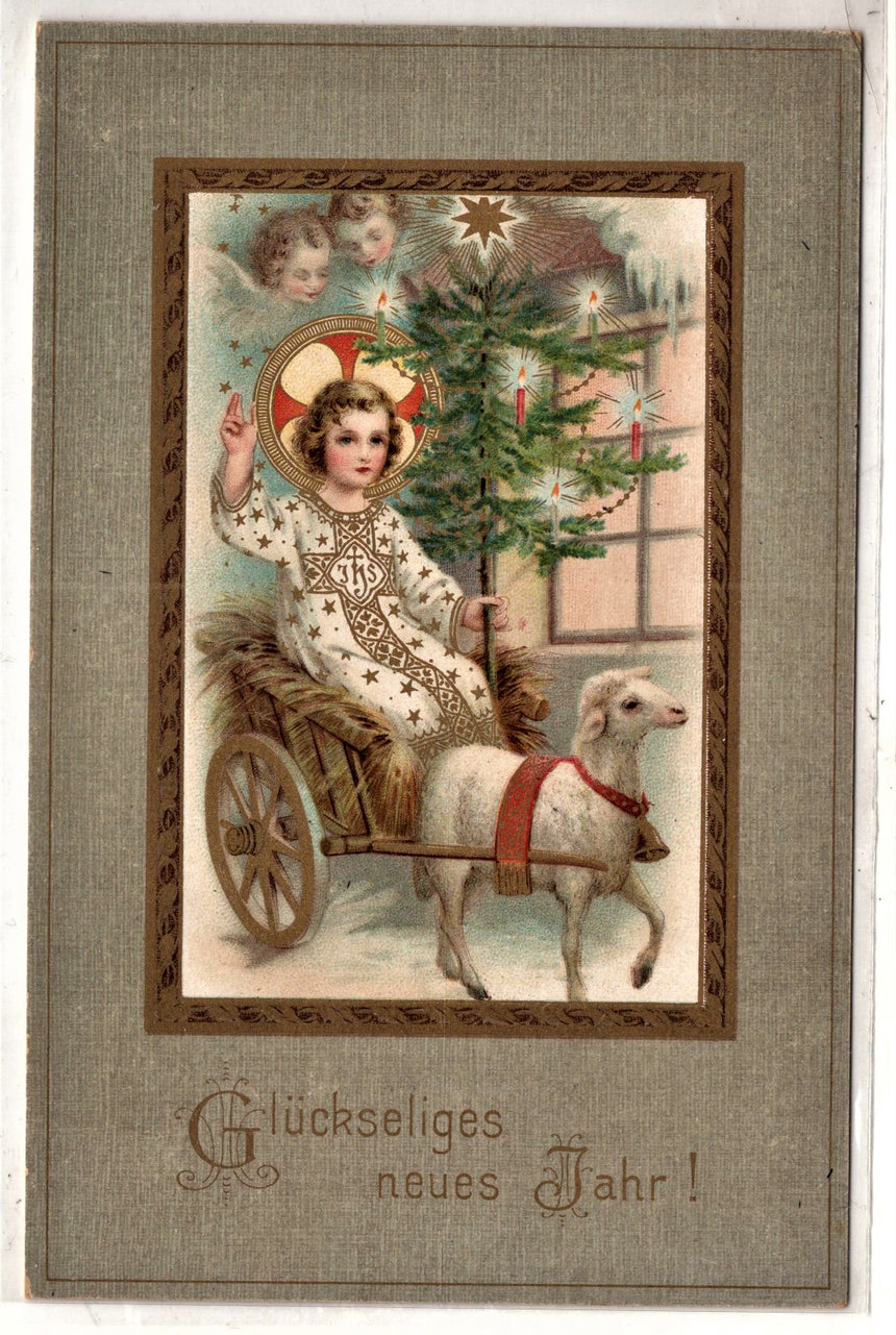 Cartolina Buon Natale / anno. Frohe Weihnachten / Neues Jahr. Merry Christmas & Happy New Year | Collezionissimo