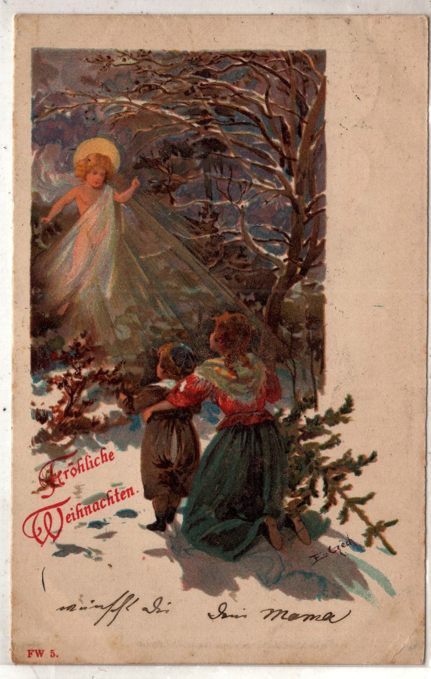 Cartolina Buon Natale / anno. Frohe Weihnachten / Neues Jahr. Merry Christmas & Happy New Year | Collezionissimo