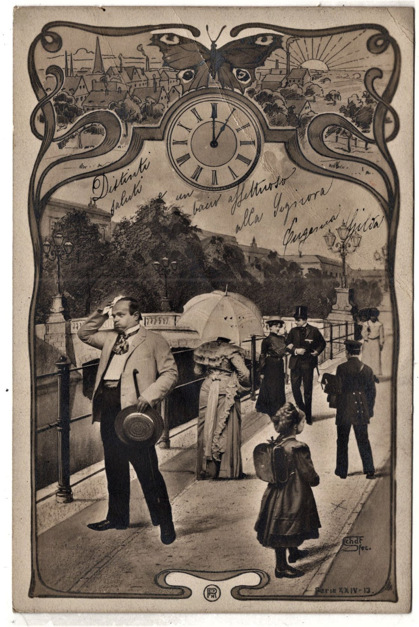 Cartolina Buon Natale / anno. Frohe Weihnachten / Neues Jahr. Merry Christmas & Happy New Year | Collezionissimo