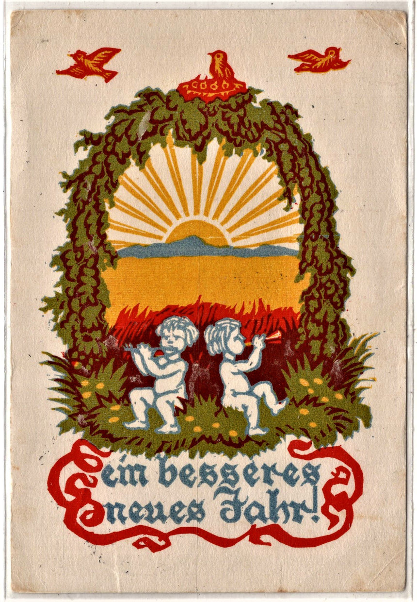 Cartolina Buon Natale / anno. Frohe Weihnachten / Neues Jahr. Merry Christmas & Happy New Year | Collezionissimo