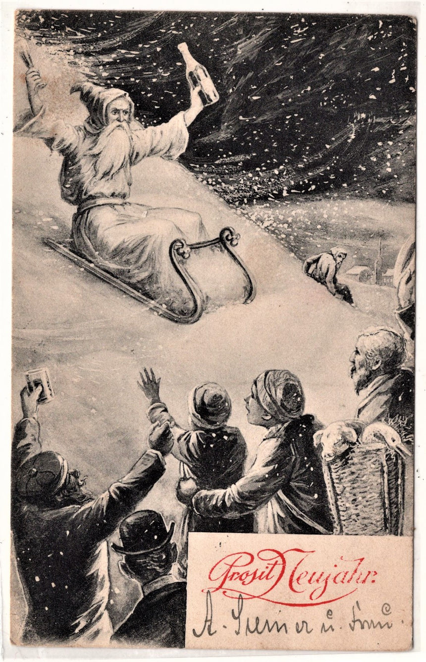 Cartolina Buon Natale / anno. Frohe Weihnachten / Neues Jahr. Merry Christmas & Happy New Year | Collezionissimo