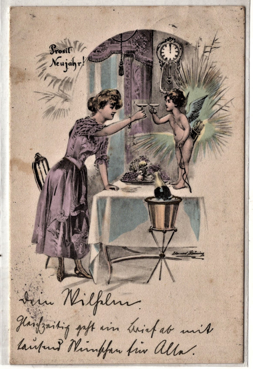 Cartolina Buon Natale / anno. Frohe Weihnachten / Neues Jahr. Merry Christmas & Happy New Year | Collezionissimo