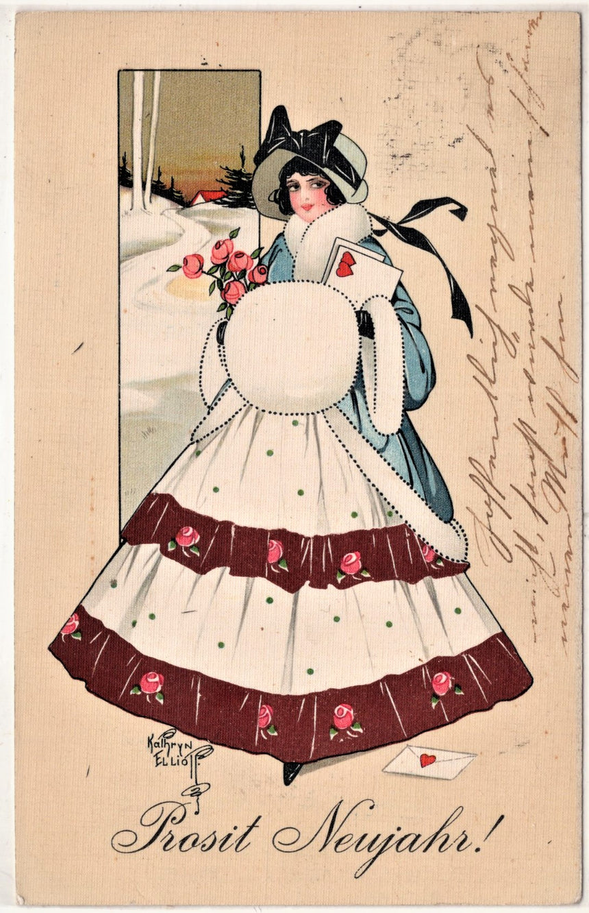 Cartolina Buon Natale / anno. Frohe Weihnachten / Neues Jahr. Merry Christmas & Happy New Year | Collezionissimo