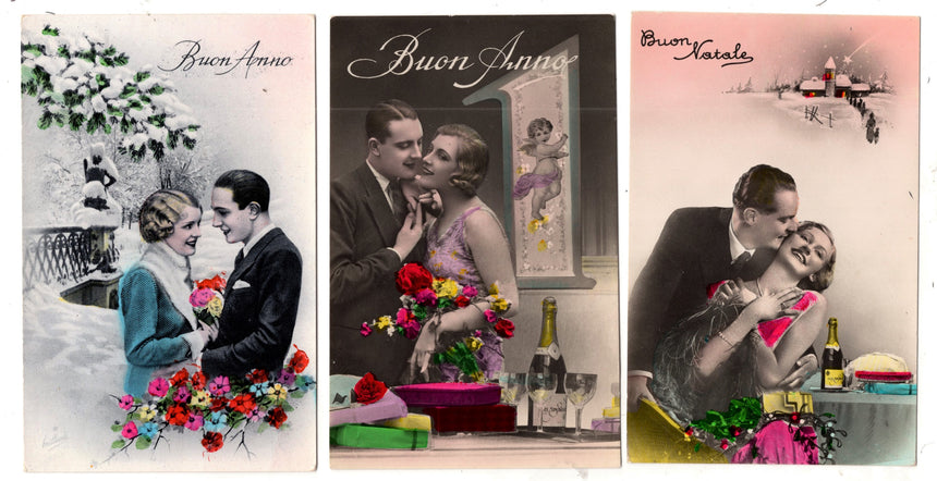 Cartolina Buon Natale / anno. Frohe Weihnachten / Neues Jahr. Merry Christmas & Happy New Year | Collezionissimo