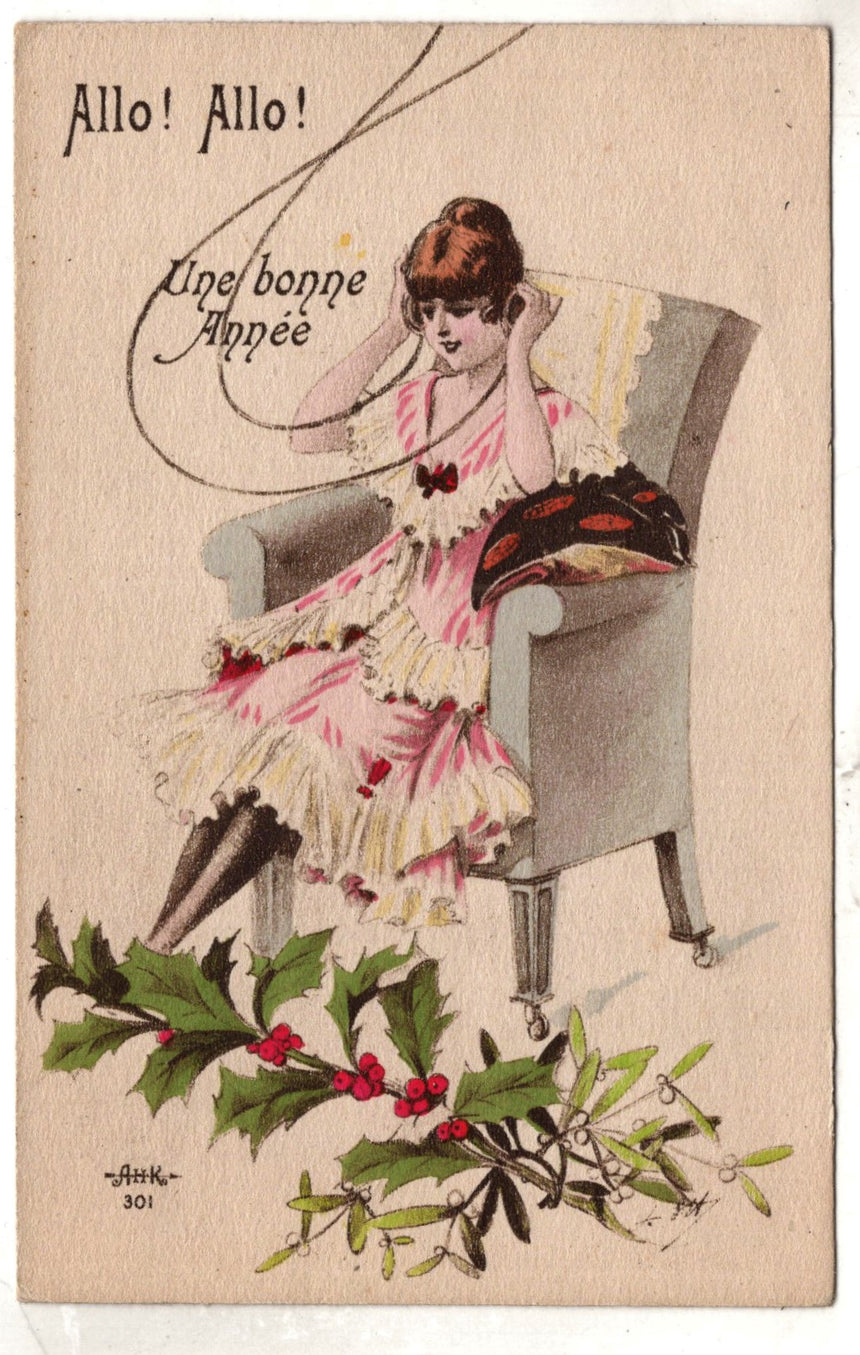 Cartolina Buon Natale / anno. Frohe Weihnachten / Neues Jahr. Merry Christmas & Happy New Year | Collezionissimo