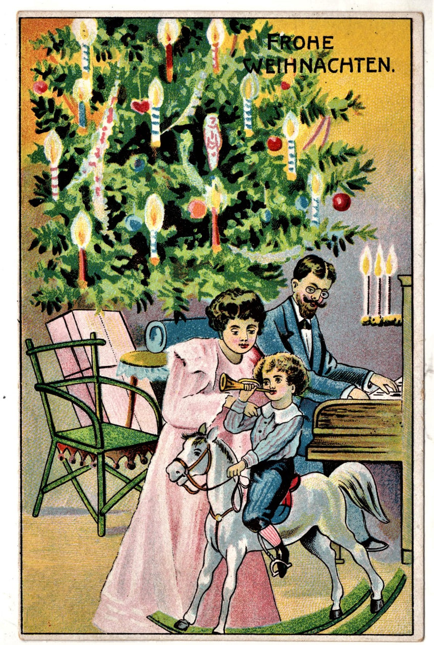 Cartolina Buon Natale / anno. Frohe Weihnachten / Neues Jahr. Merry Christmas & Happy New Year | Collezionissimo