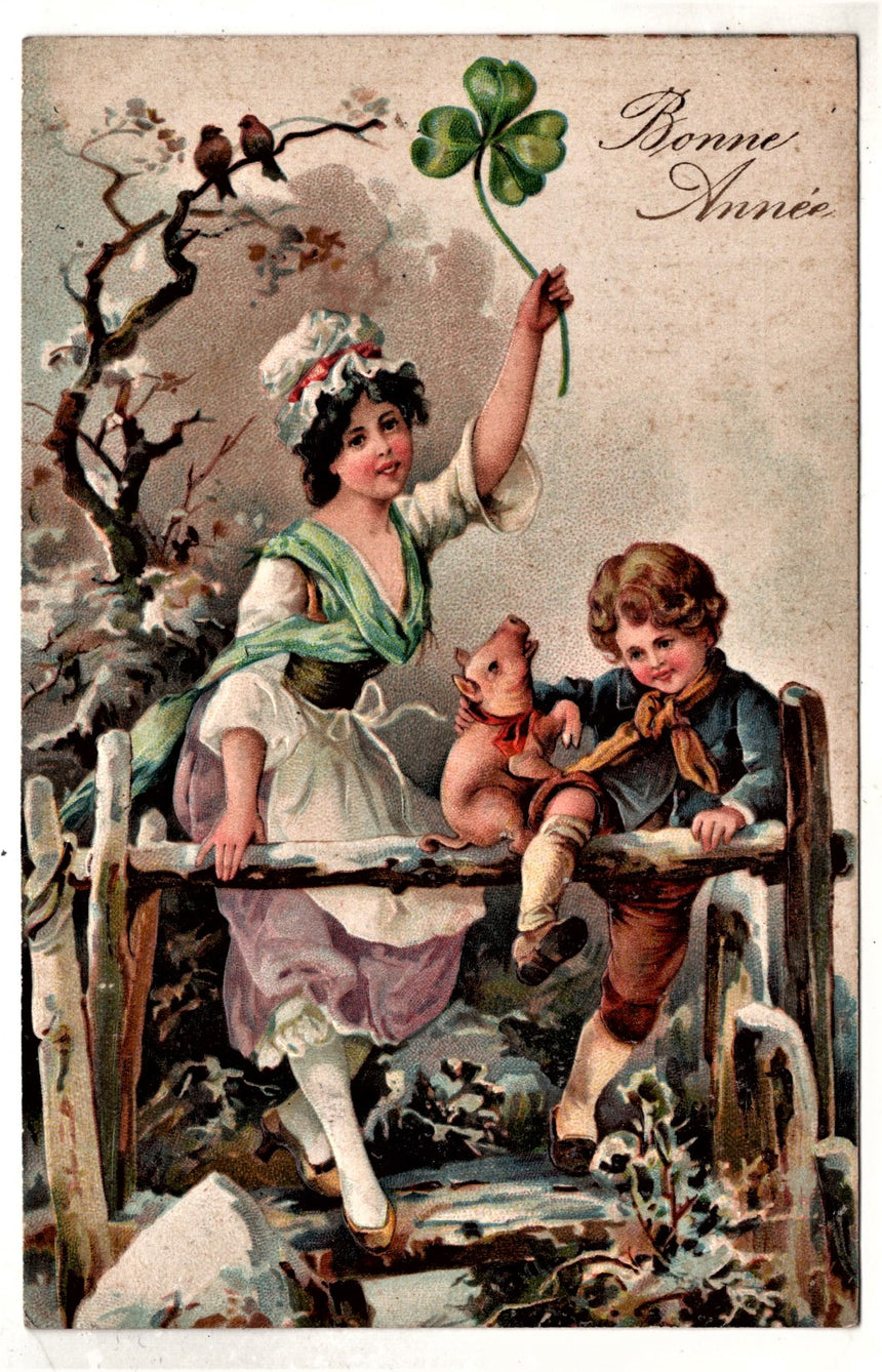 Cartolina Buon Natale / anno. Frohe Weihnachten / Neues Jahr. Merry Christmas & Happy New Year | Collezionissimo