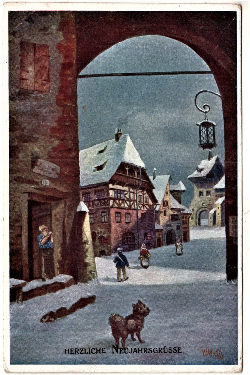 Cartolina Buon Natale / anno. Frohe Weihnachten / Neues Jahr. Merry Christmas & Happy New Year | Collezionissimo